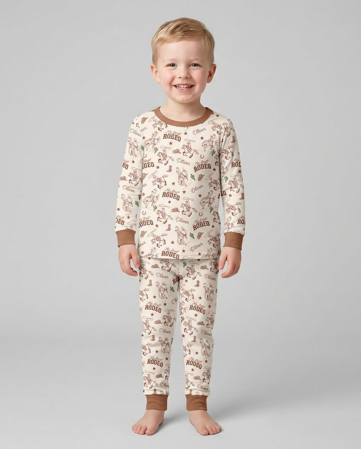 Zweiteiliges Langarm-Pyjama-Set mit Sommerfrüchten