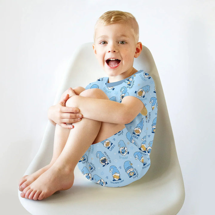 Happy Hanukkah Matching Family Two Piece Short Sleeve Shorts Pajama Set , Happy Hanukkah Matching Family Two Piece Short Sleeve Shorts Pajama Set - 12-18M / Girl