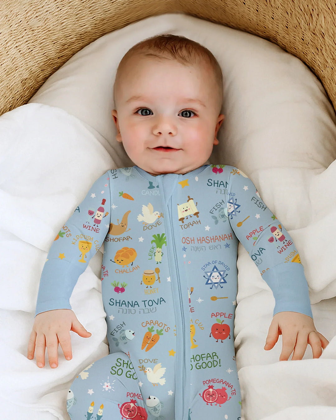 Gerippte Babykleidung mit individuellem Foto - Weich &amp; Skizzenhaft