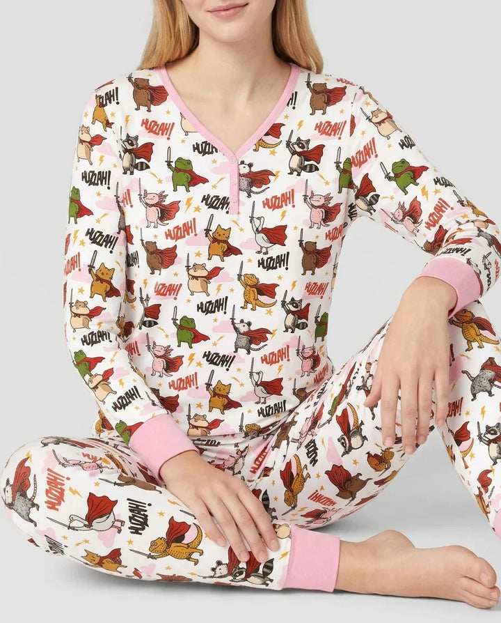 Vorlage Bambus Damen Pyjama Set
