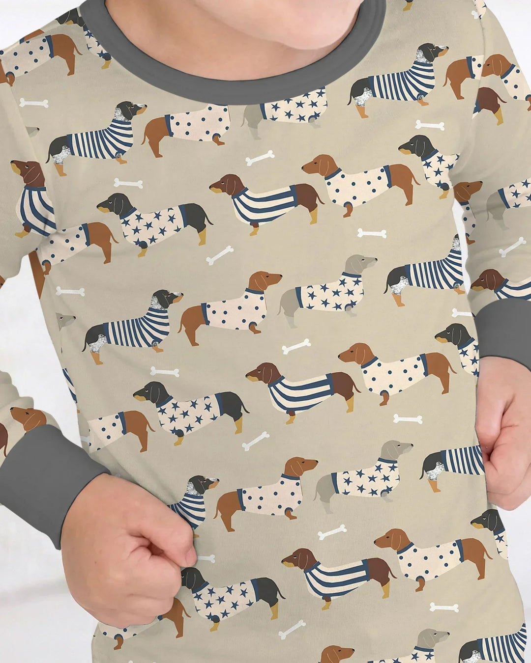 Zweiteiliges Langarm-Pyjama-Set mit Sommerfrüchten