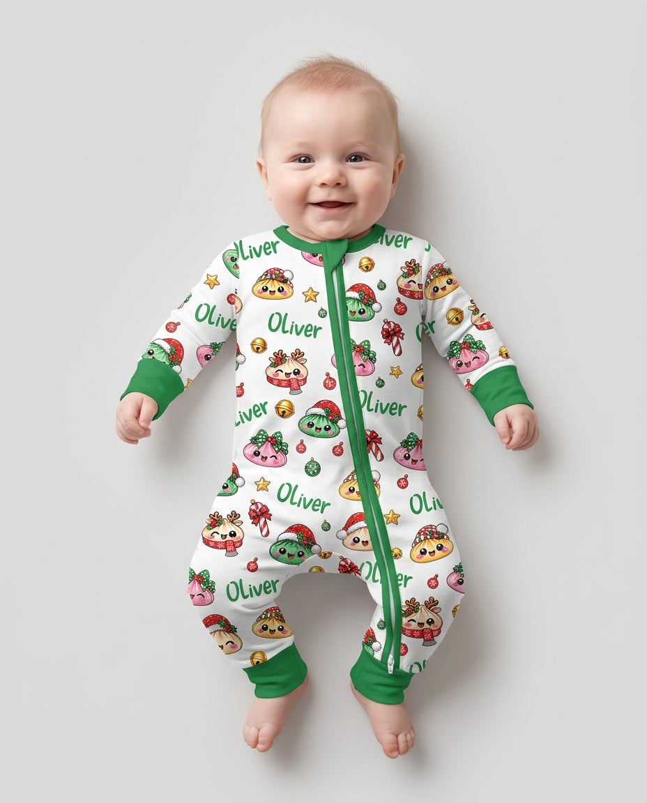 Custom Name Christmas Dumpling The Bow Bamboo Convertible Zippy