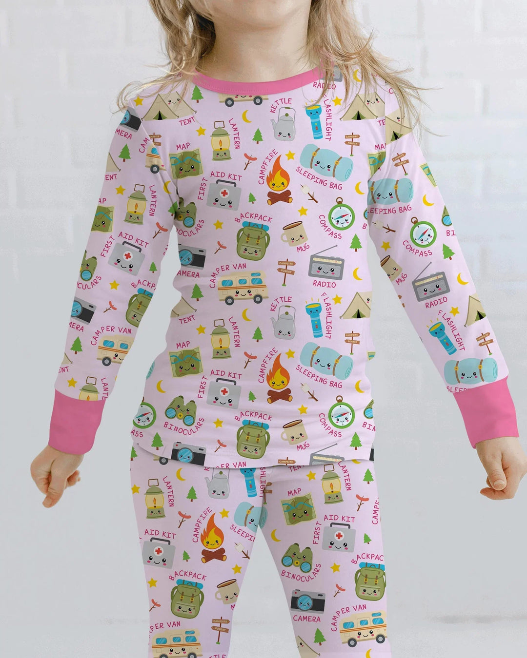 Zweiteiliges Langarm-Pyjama-Set mit Sommerfrüchten
