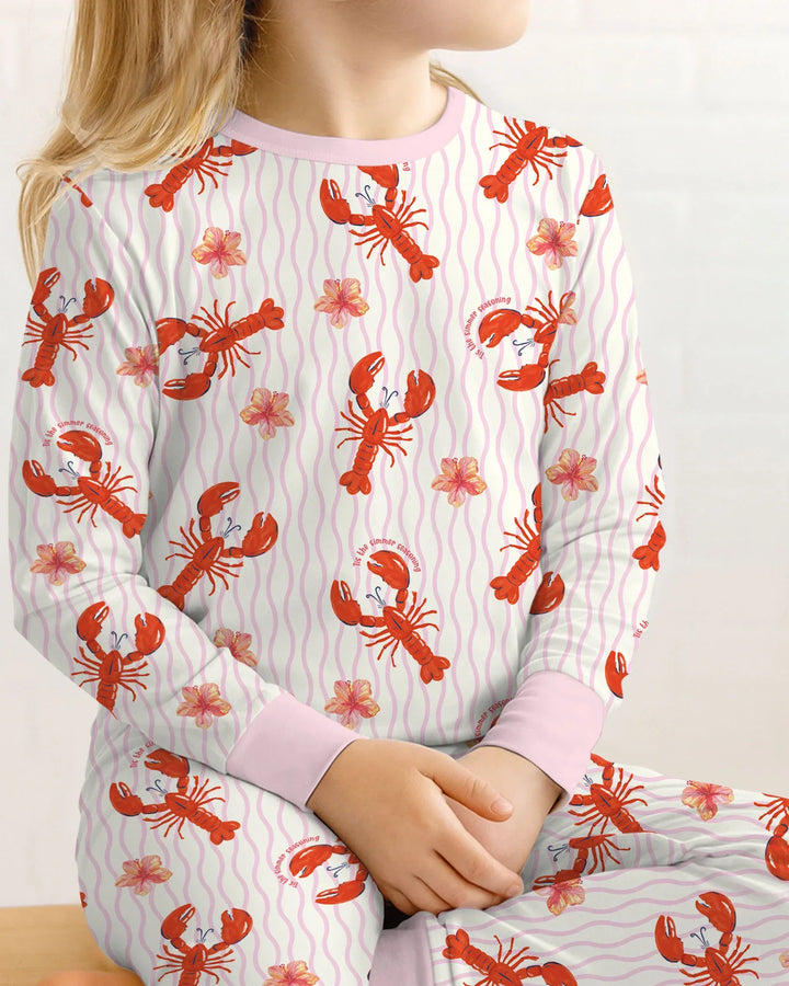 Zweiteiliges Langarm-Pyjama-Set mit Sommerfrüchten