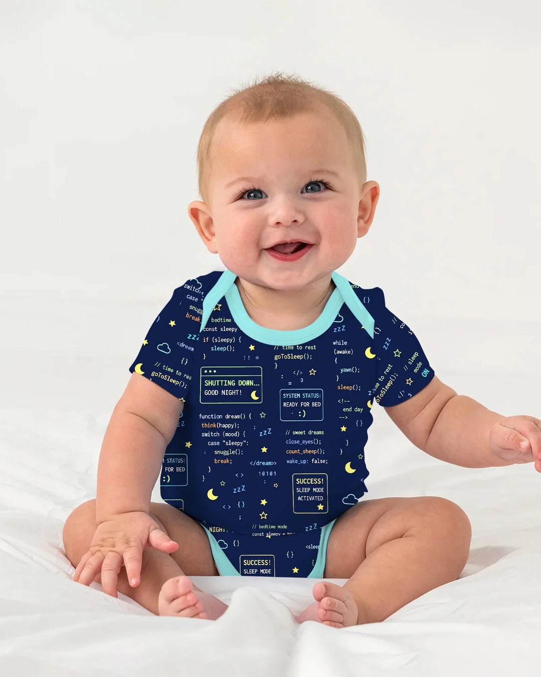Gerippte Babykleidung mit individuellem Foto - Weich &amp; Skizzenhaft