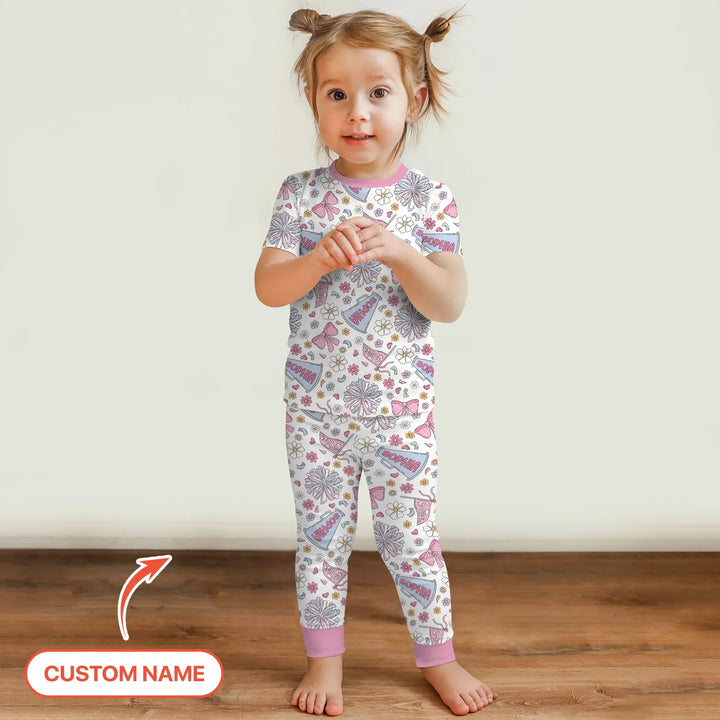 Zweiteiliges, kurzärmliges Pyjama-Set mit Marienkäfern