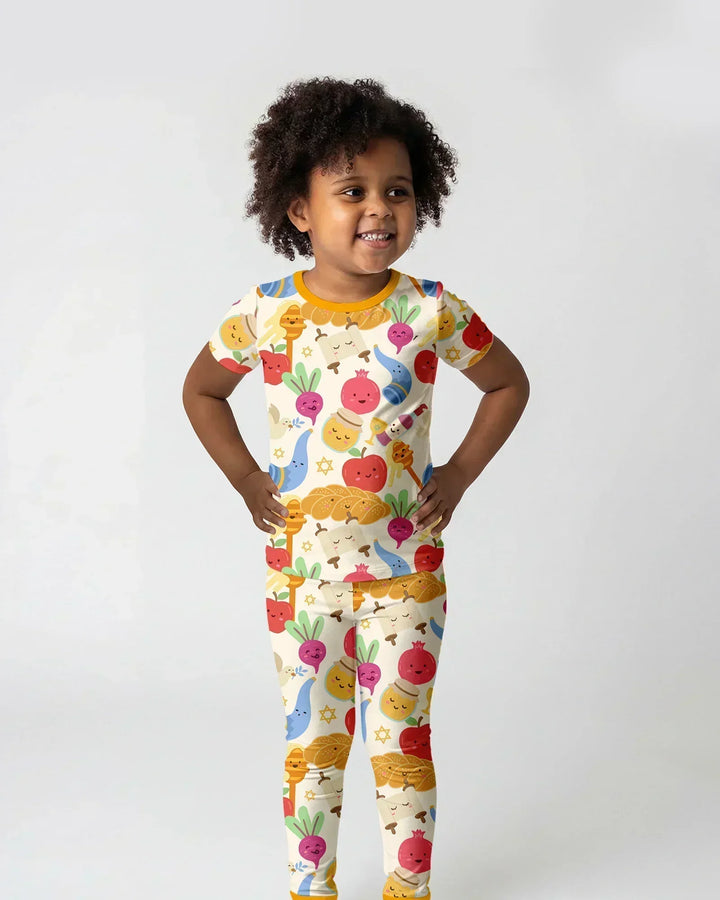 Zweiteiliges, kurzärmliges Pyjama-Set mit Marienkäfern