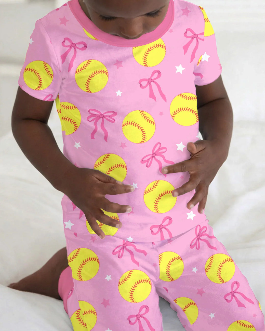 Zweiteiliges, kurzärmliges Pyjama-Set mit Marienkäfern