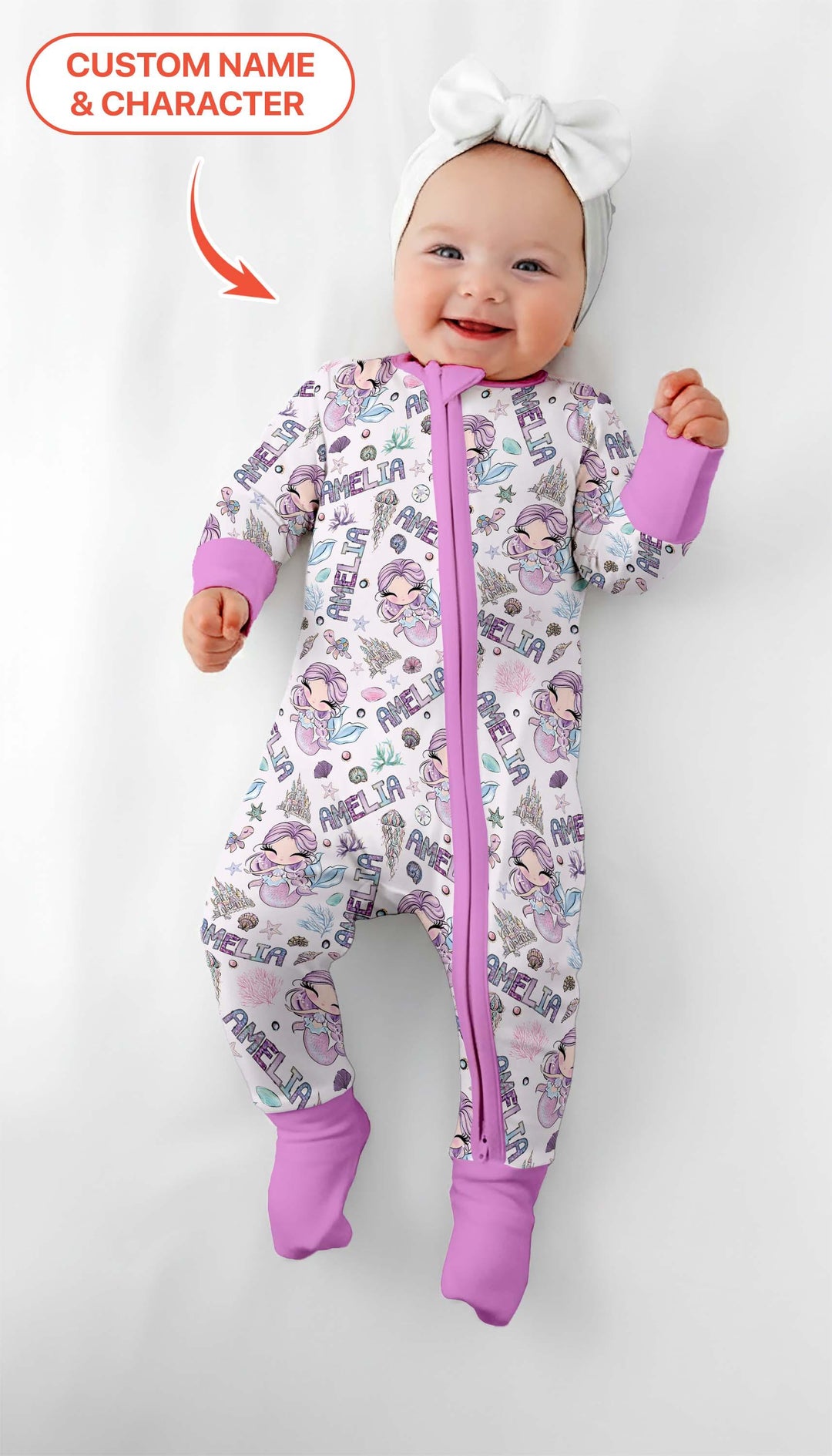 Gerippte Babykleidung mit individuellem Foto - Weich &amp; Skizzenhaft