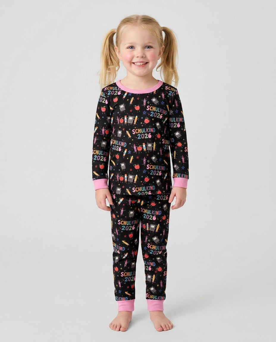 First Day Fun 2026 Bamboo Two Piece Long Sleeve Pajama Set