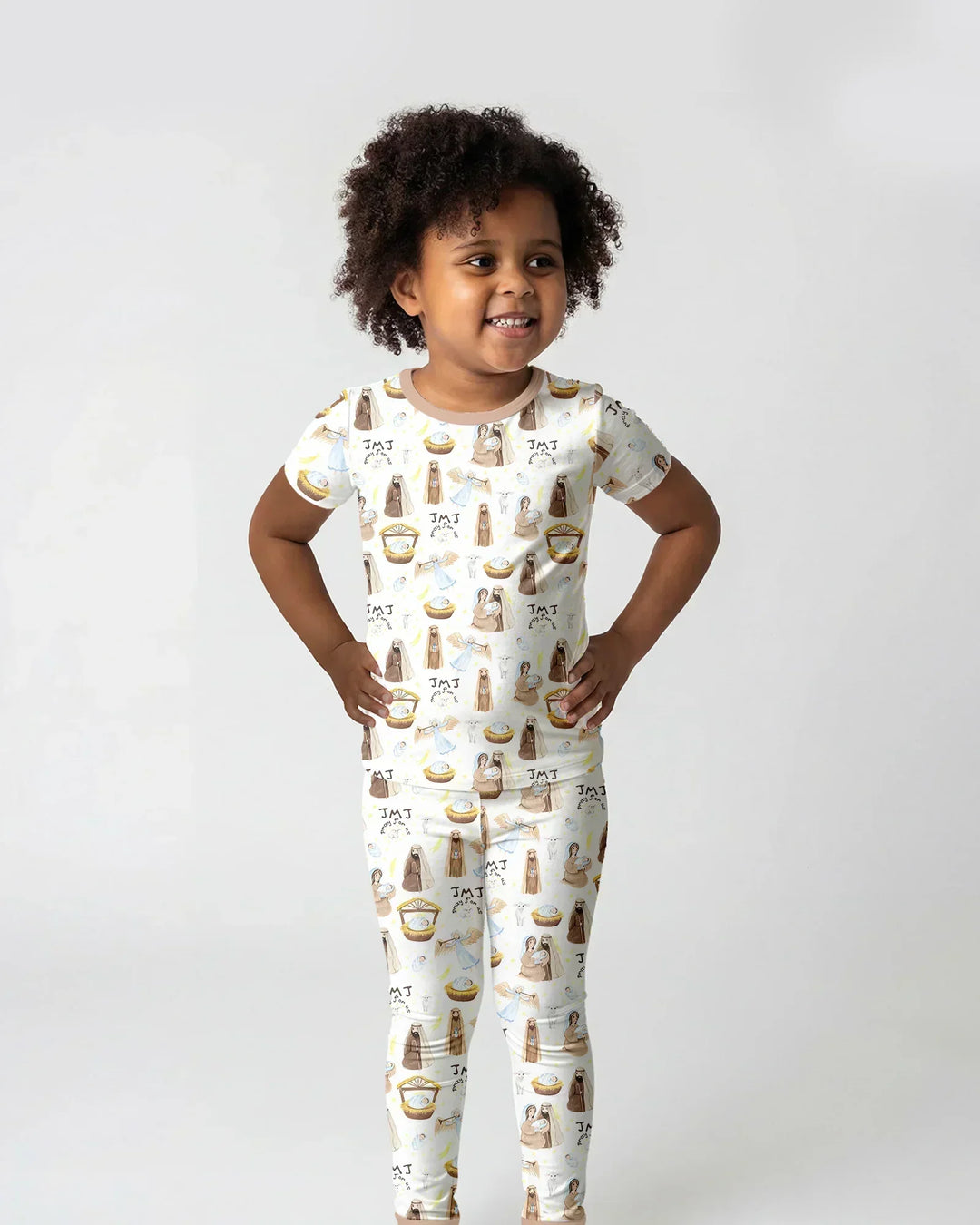 Holy Family Bamboo Two Piece Short Sleeve Pajama Set