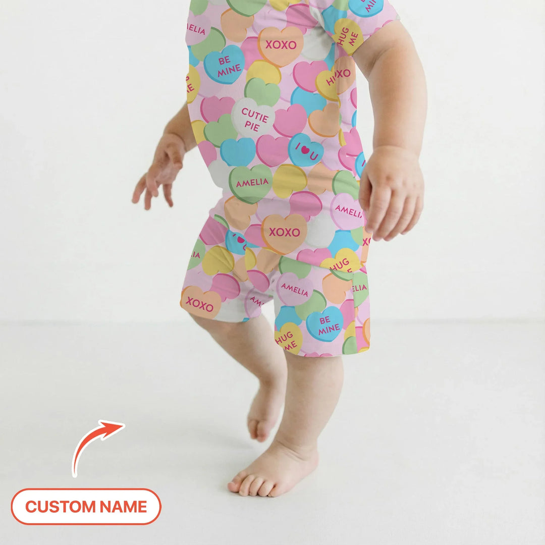 Zweiteiliges Pyjama-Set mit kurzen Ärmeln und Shorts im Sommer-Design