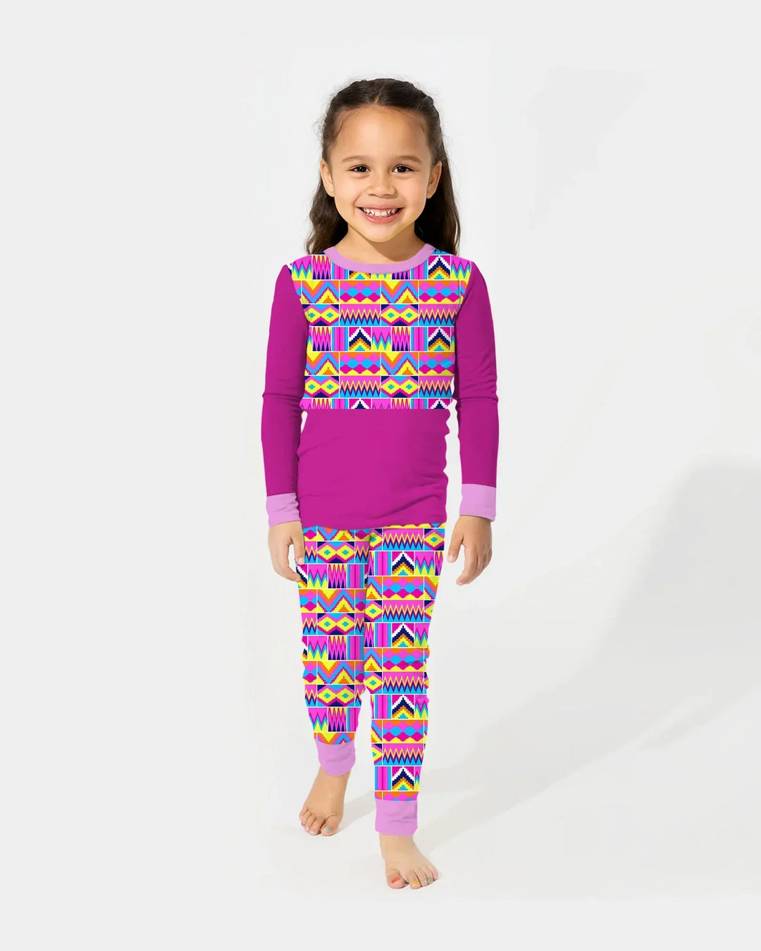 Zweiteiliges Langarm-Pyjama-Set mit Sommerfrüchten