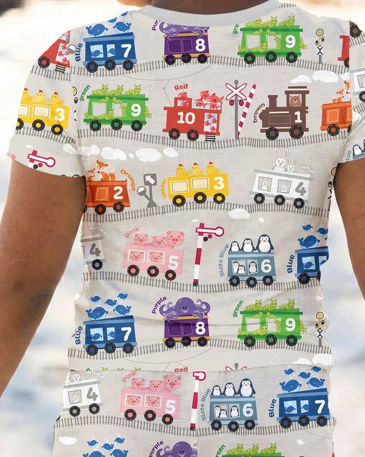 Zweiteiliges, kurzärmliges Pyjama-Set mit Marienkäfern