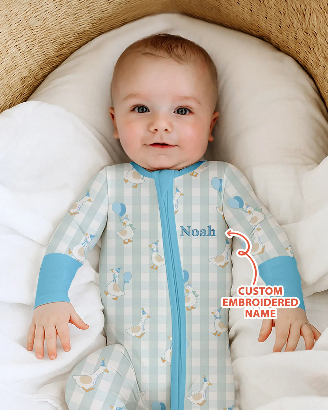 Gerippte Babykleidung mit individuellem Foto - Weich &amp; Skizzenhaft