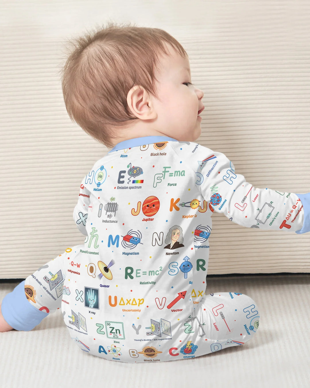Gerippte Babykleidung mit individuellem Foto - Weich &amp; Skizzenhaft