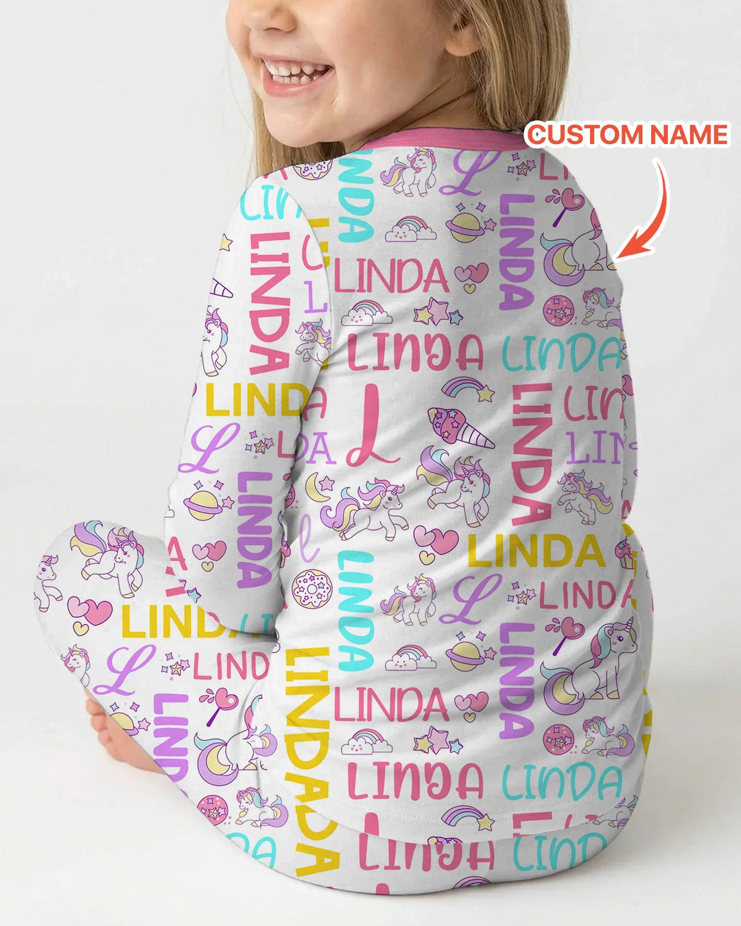 Zweiteiliges Langarm-Pyjama-Set mit Sommerfrüchten