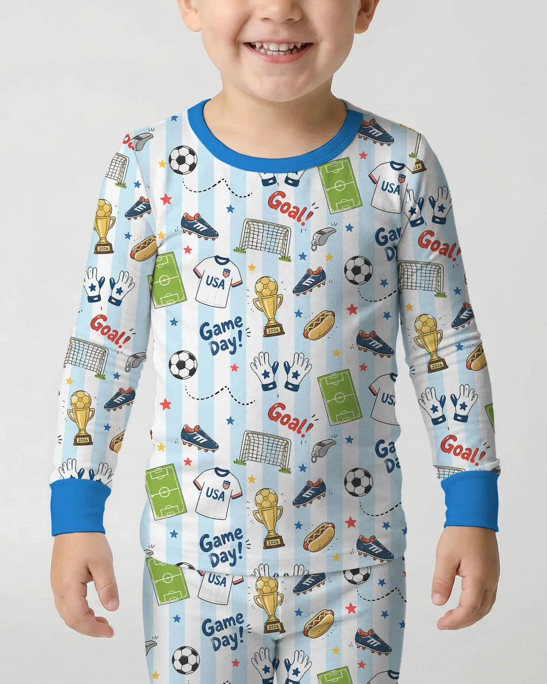 Zweiteiliges Langarm-Pyjama-Set mit Sommerfrüchten