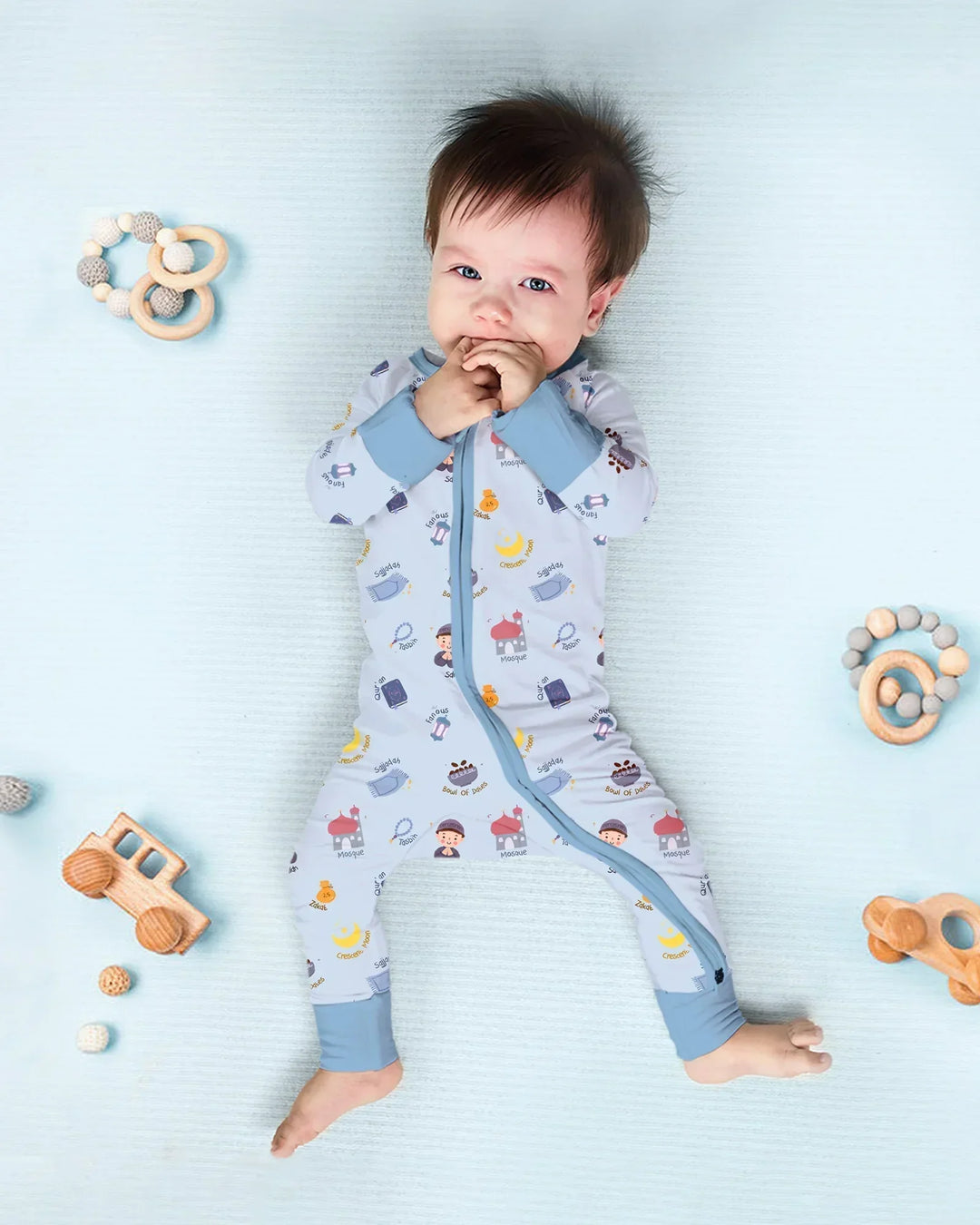 Gerippte Babykleidung mit individuellem Foto - Weich &amp; Skizzenhaft