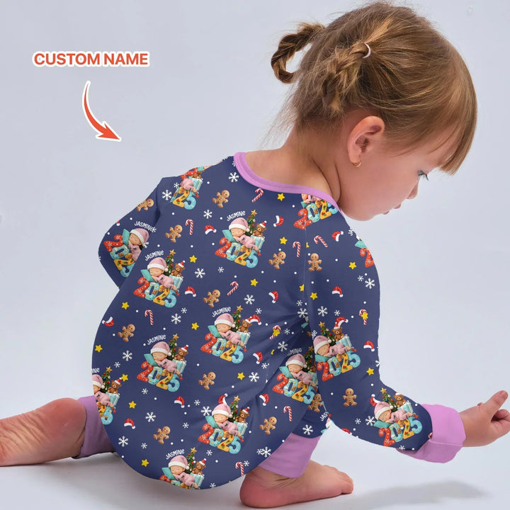 Gerippte Babykleidung mit individuellem Foto - Weich &amp; Skizzenhaft