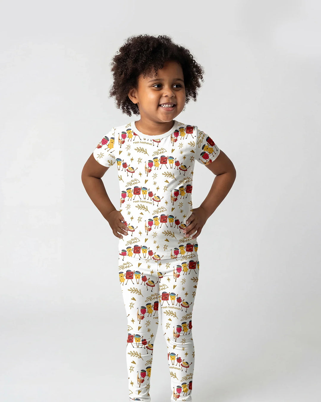 Zweiteiliges, kurzärmliges Pyjama-Set mit Marienkäfern