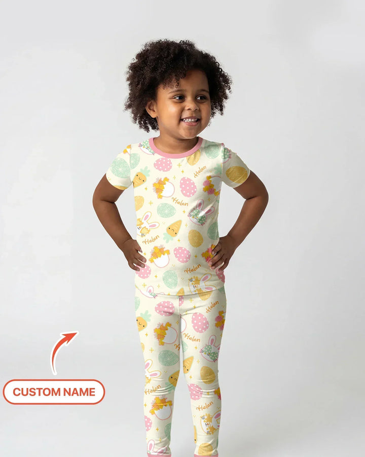 Zweiteiliges, kurzärmliges Pyjama-Set mit Marienkäfern
