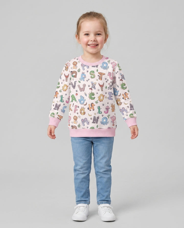 Animals Alphabet Bamboo Crewneck Sweatshirt