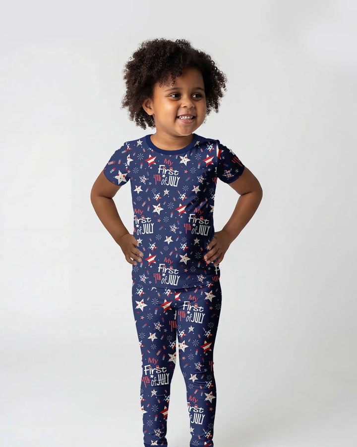 Zweiteiliges, kurzärmliges Pyjama-Set mit Marienkäfern