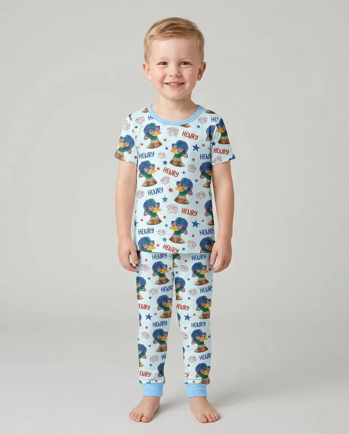 Zweiteiliges, kurzärmliges Pyjama-Set mit Marienkäfern