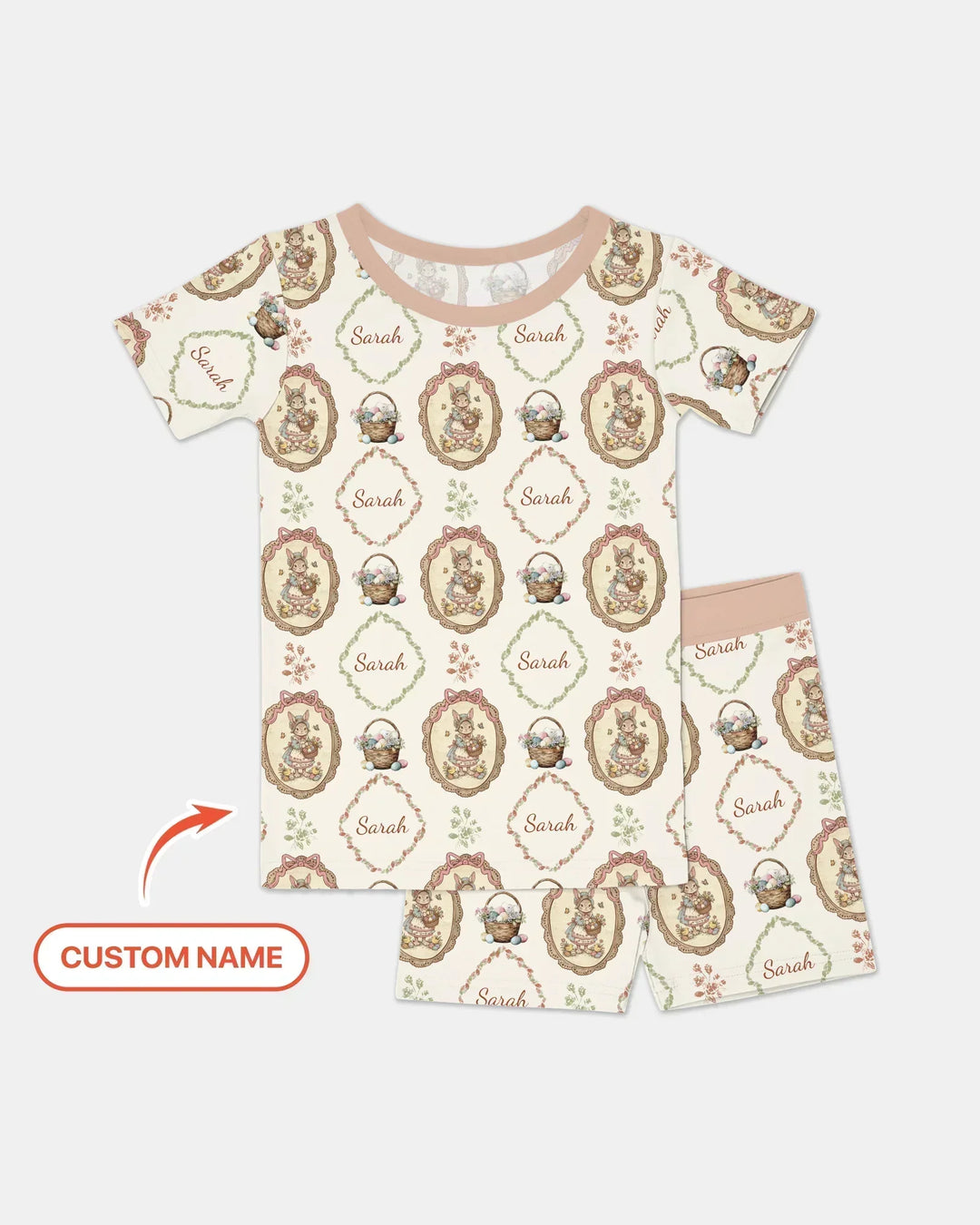 Zweiteiliges, kurzärmliges Pyjama-Set mit Marienkäfern