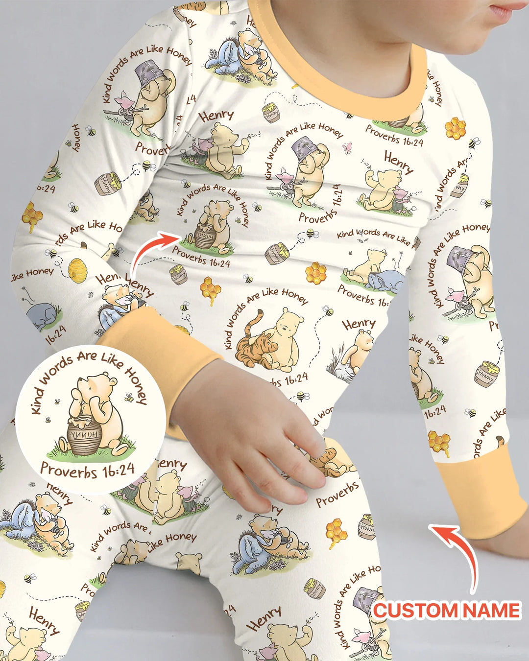 Zweiteiliges Langarm-Pyjama-Set mit Sommerfrüchten