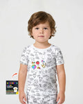 Template Zweiteiliges Pyjama-Set mit kurzen Ärmeln und Shorts