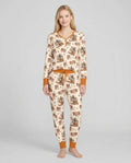 Floral Fall Give Thanks To The Lord Bamboo Women Pajama Set