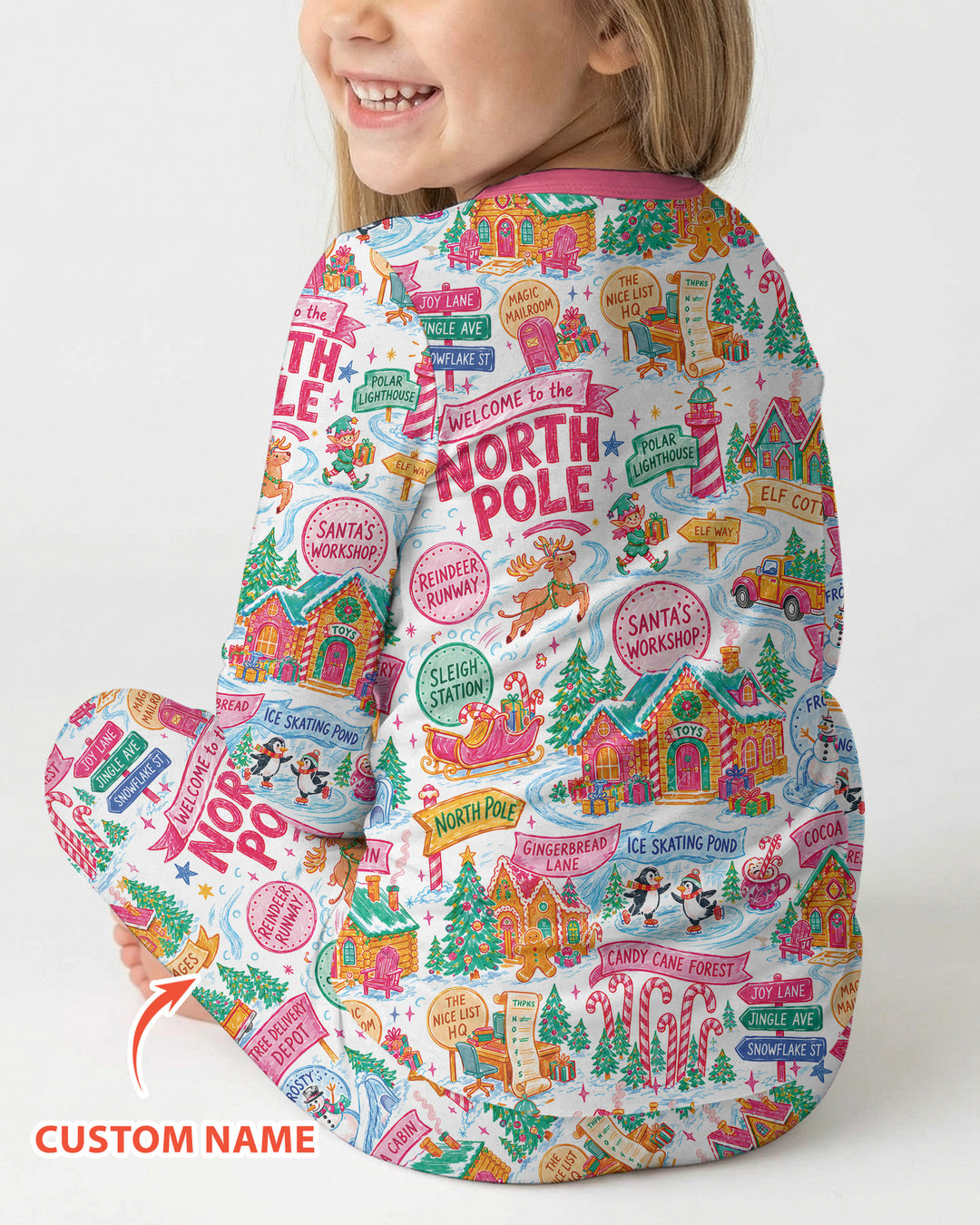 Welcome To The North Pole Bamboo Two Piece Long Sleeve Pajama Set
