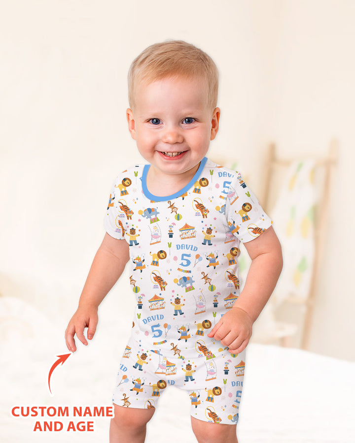 Schlafanzug-Set zweiteilig, kurze Ärmel, kurze Hose, Bambus