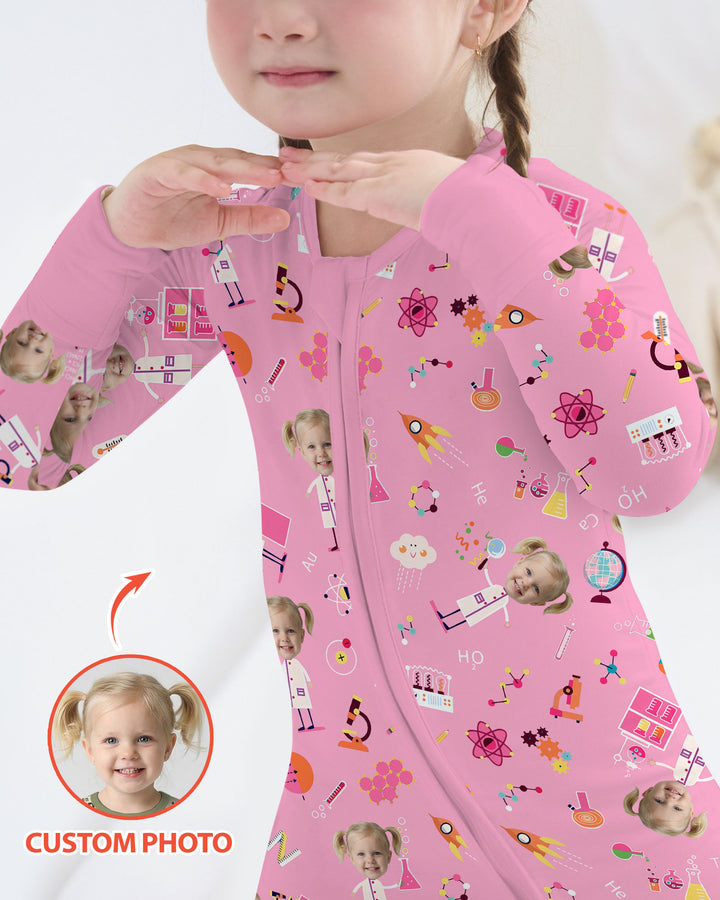 Gerippte Babykleidung mit individuellem Foto - Weich &amp; Skizzenhaft