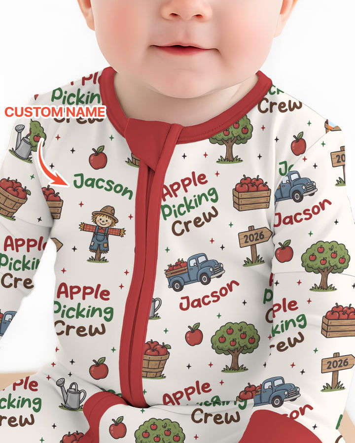 Custom Name Apple Picking Crew Bamboo Convertible Zippy