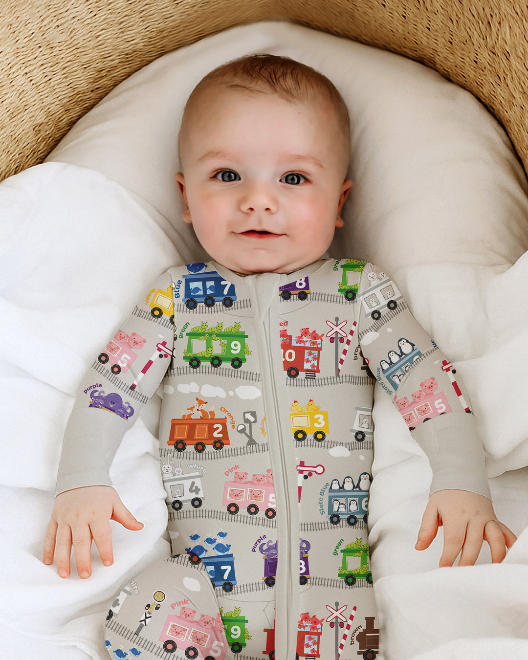 Gerippte Babykleidung mit individuellem Foto - Weich &amp; Skizzenhaft