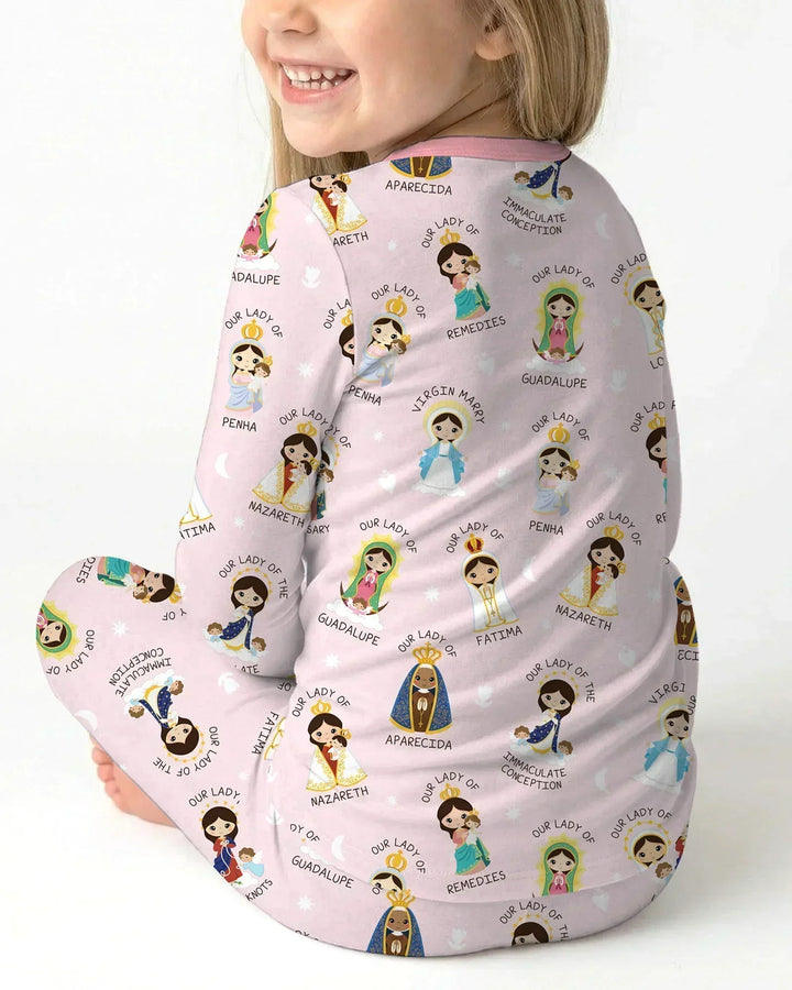 Little Marian Blessings Bamboo Two Piece Long Sleeve Pajama Set