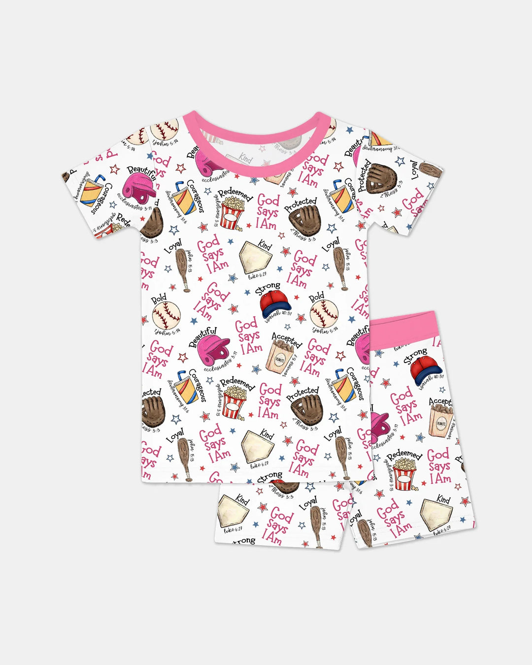 Template Zweiteiliges Pyjama-Set mit kurzen Ärmeln und Shorts