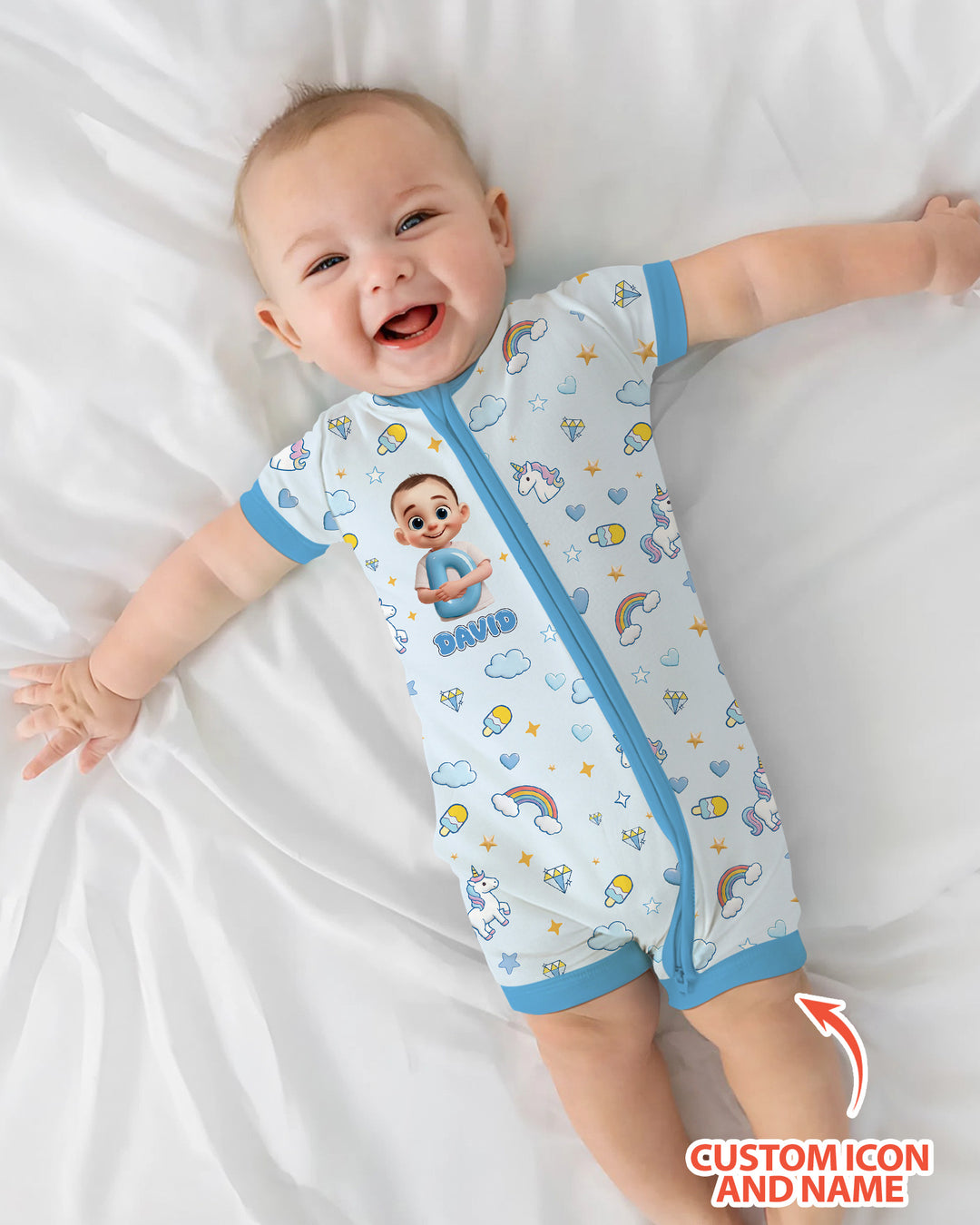 Little Star Initial Bamboo Shorty Zippy