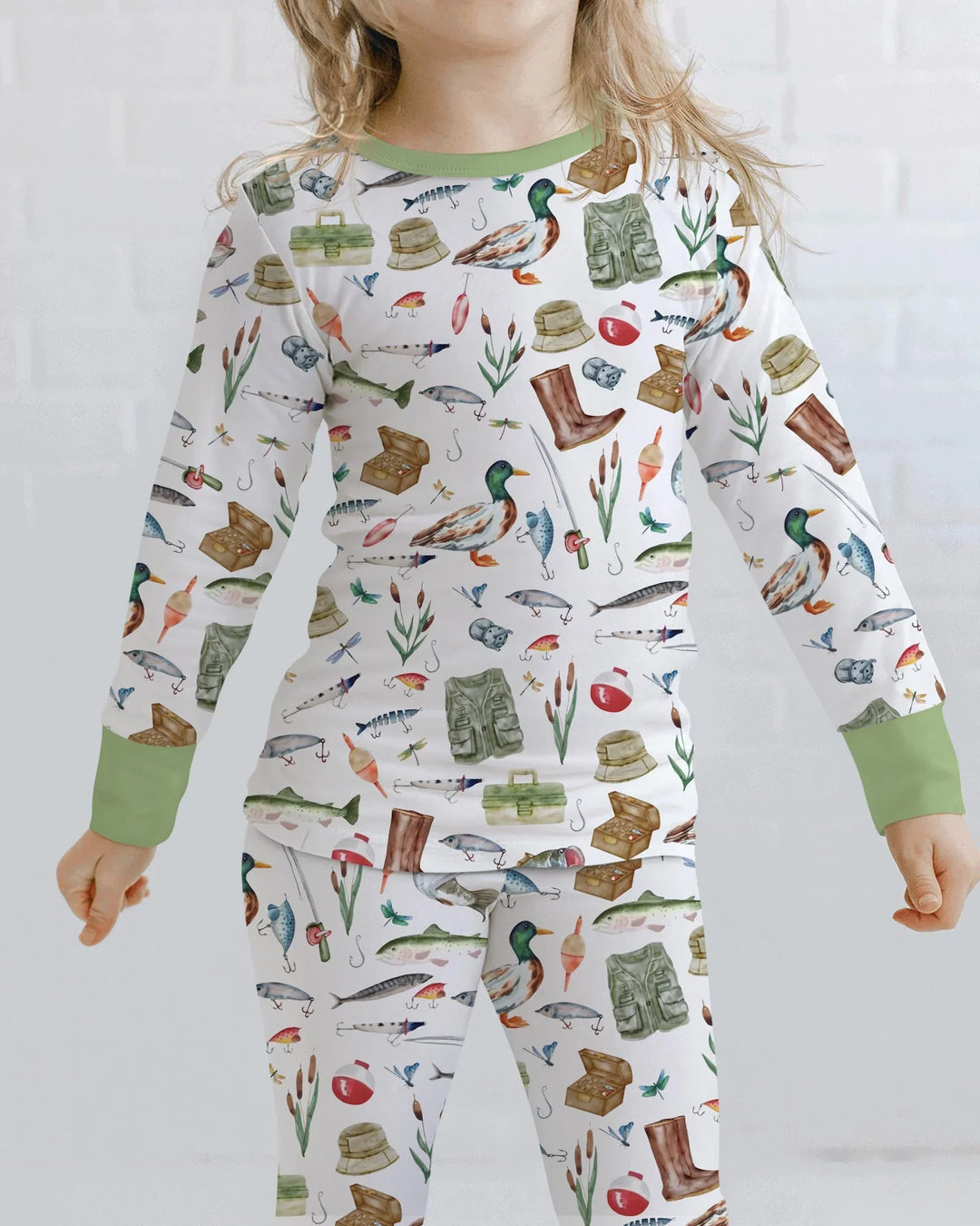 Zweiteiliges Langarm-Pyjama-Set mit Sommerfrüchten