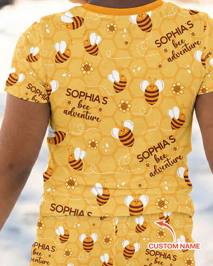 Zweiteiliges, kurzärmliges Pyjama-Set mit Marienkäfern