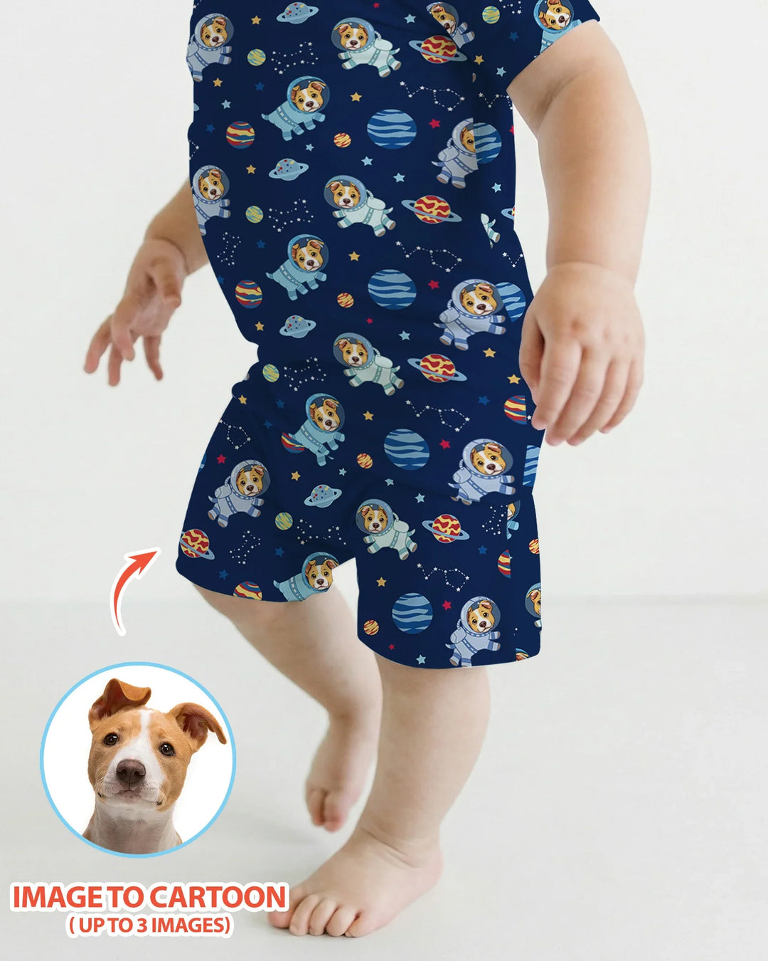 Schlafanzug-Set zweiteilig, kurze Ärmel, kurze Hose, Bambus