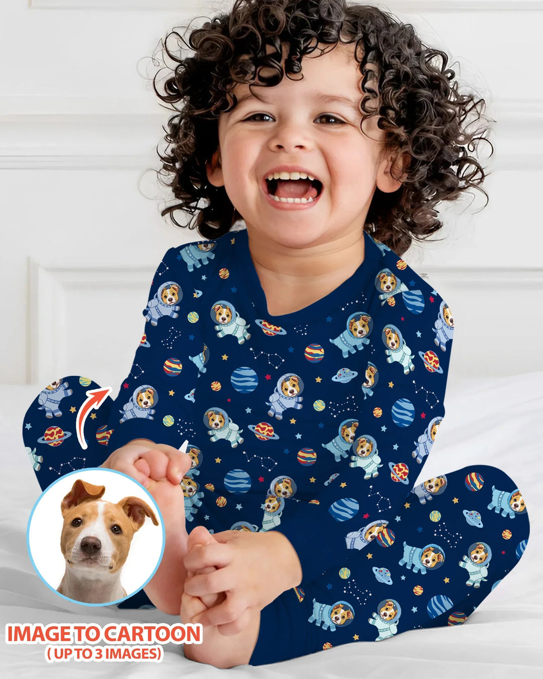 Zweiteiliges Langarm-Pyjama-Set mit Sommerfrüchten