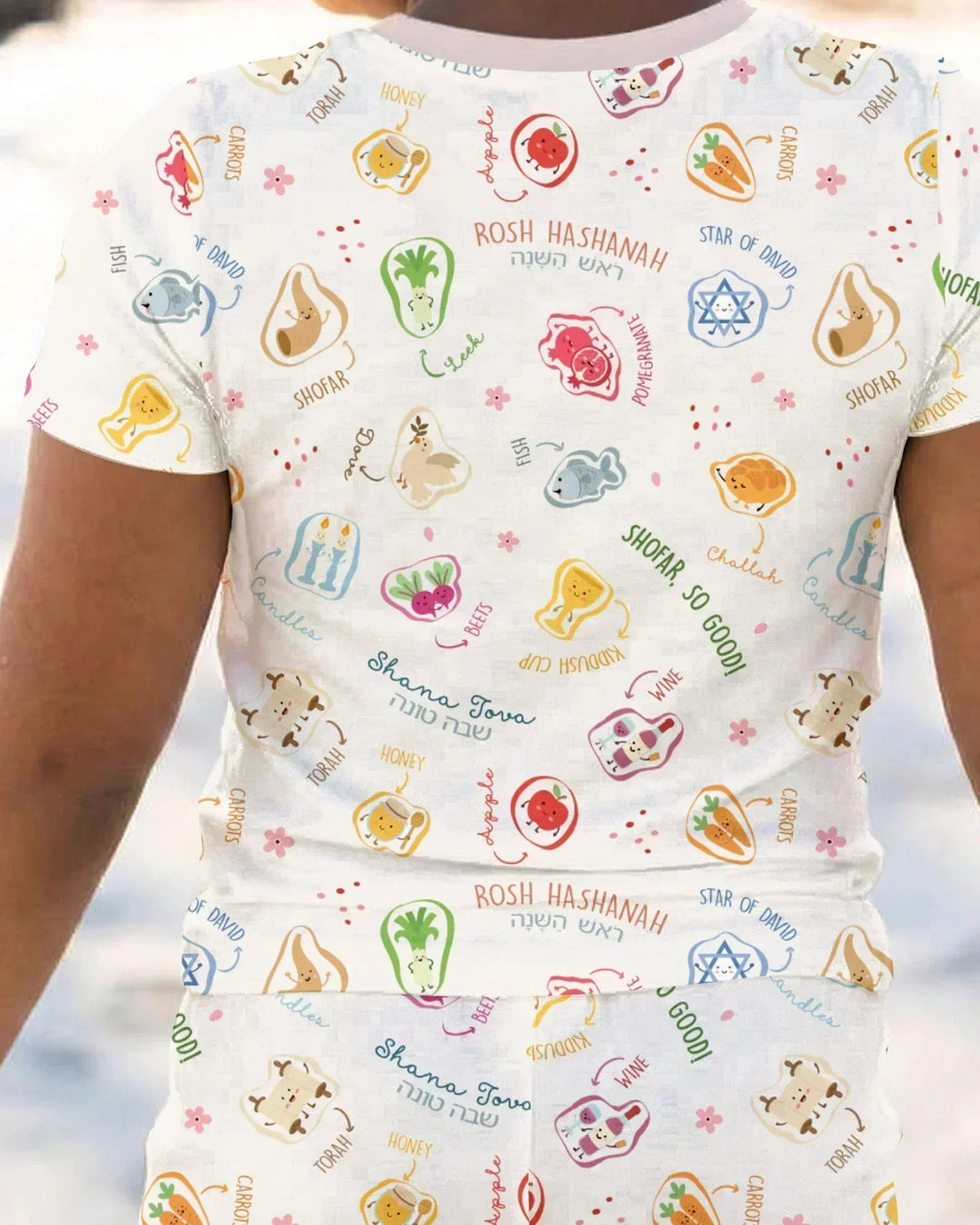 Zweiteiliges, kurzärmliges Pyjama-Set mit Marienkäfern