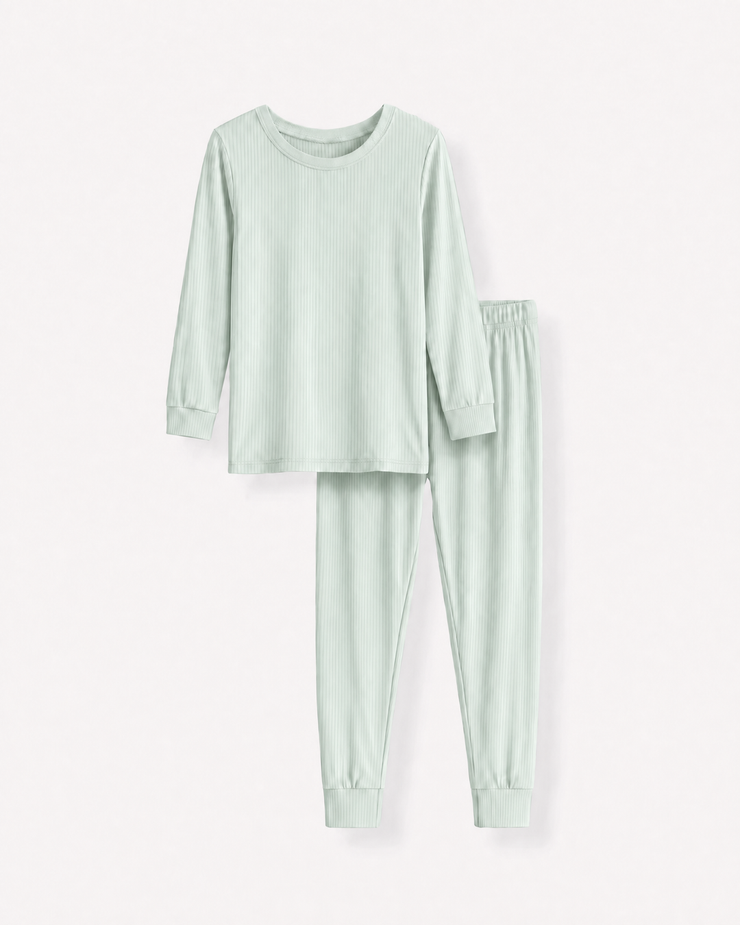 Ribbed Bamboo Two Piece Long Sleeve Pajama Set