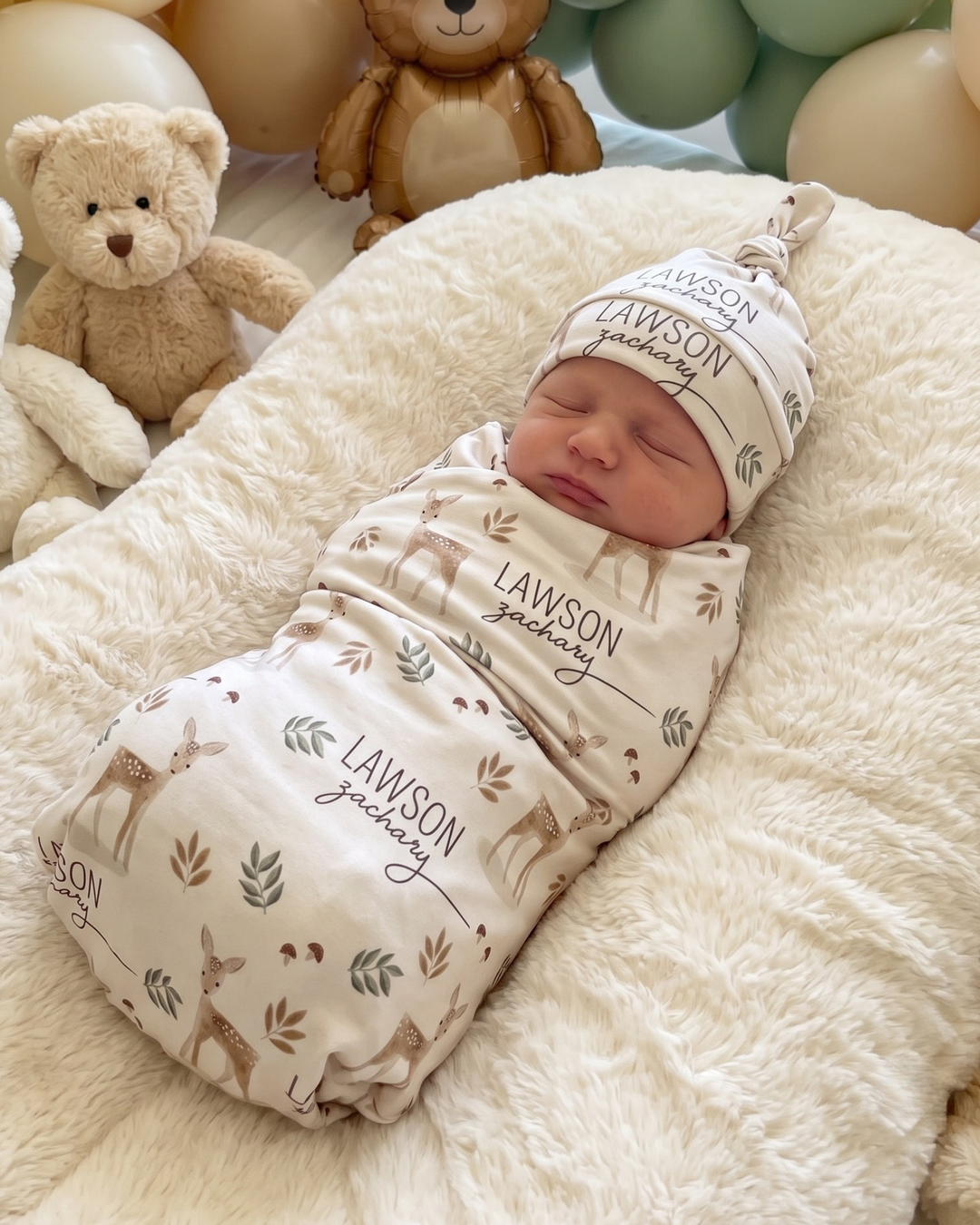 Woodland Fawn Dreams Bamboo Swaddle Blanket