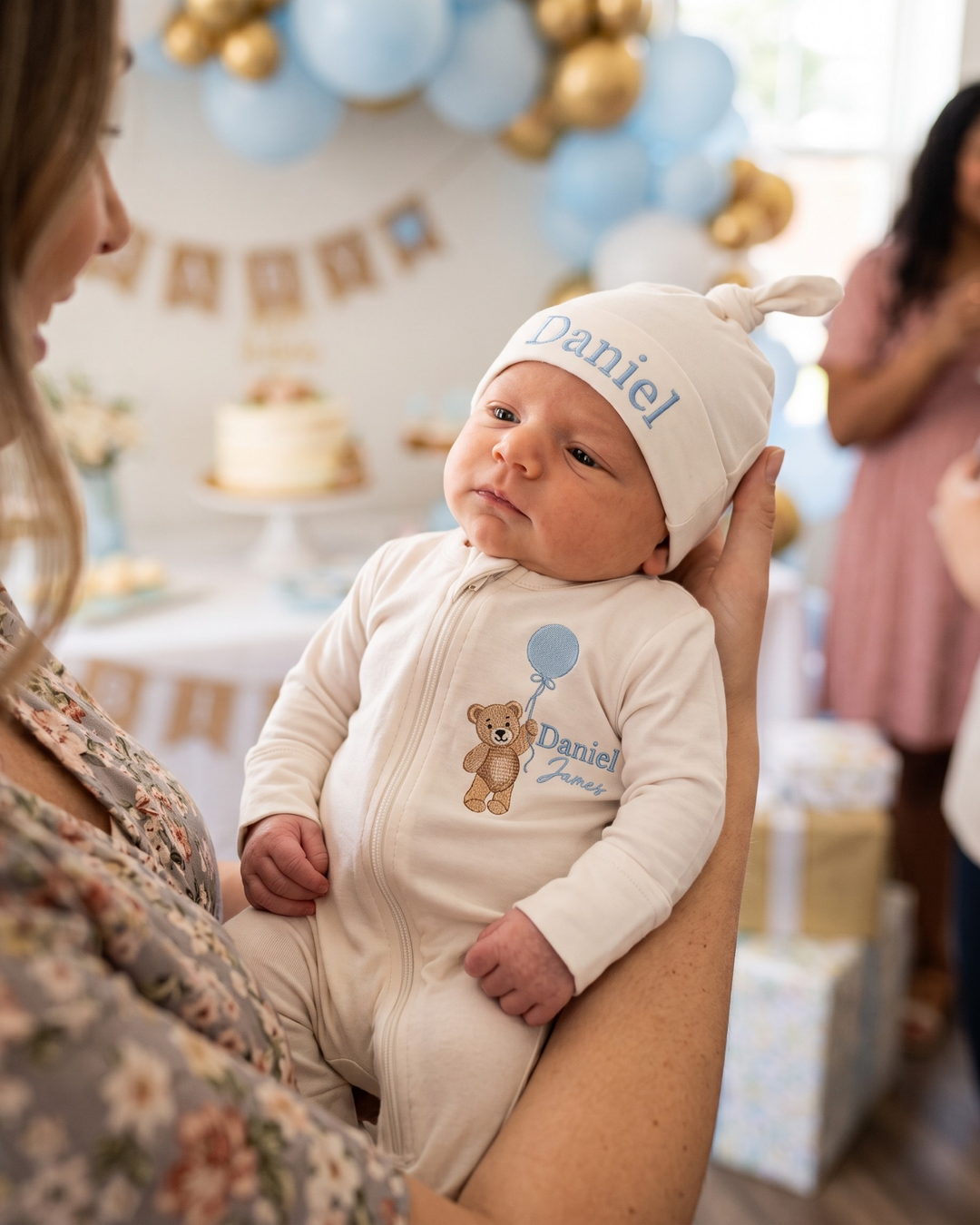 Gerippte Babykleidung mit individuellem Foto - Weich &amp; Skizzenhaft