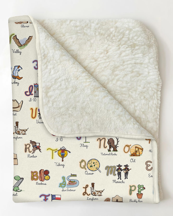 Texas Alphabet Bamboo Blanket